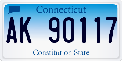 CT license plate AK90117