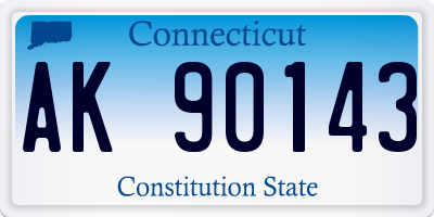 CT license plate AK90143