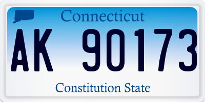 CT license plate AK90173