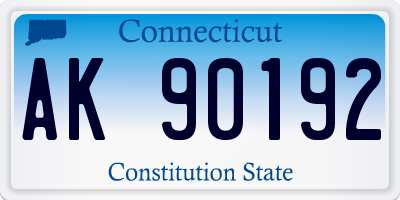 CT license plate AK90192