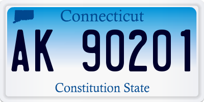 CT license plate AK90201