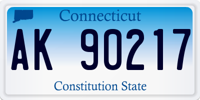 CT license plate AK90217