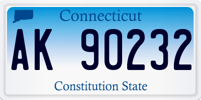 CT license plate AK90232