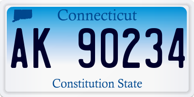 CT license plate AK90234