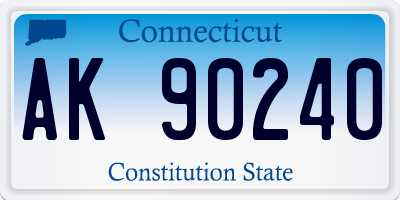 CT license plate AK90240