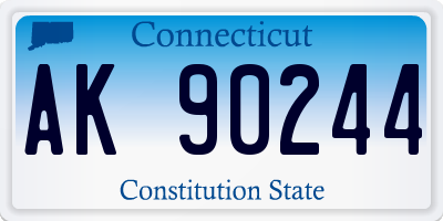 CT license plate AK90244