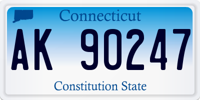 CT license plate AK90247