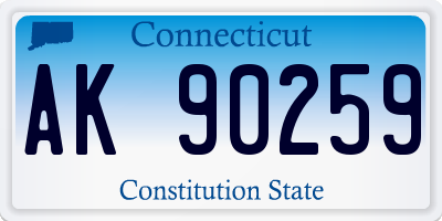 CT license plate AK90259