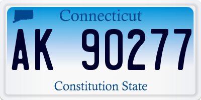 CT license plate AK90277