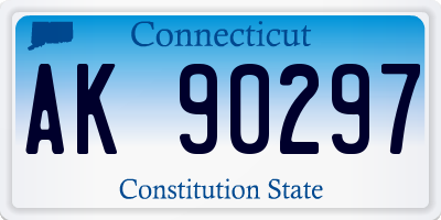 CT license plate AK90297