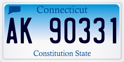 CT license plate AK90331