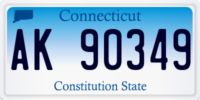 CT license plate AK90349