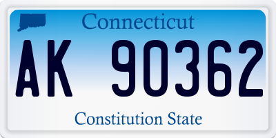 CT license plate AK90362