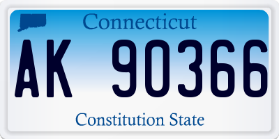 CT license plate AK90366