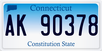CT license plate AK90378