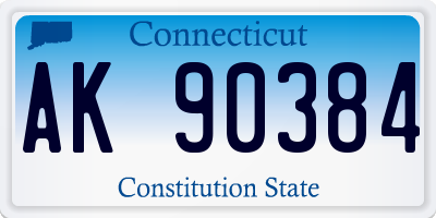 CT license plate AK90384