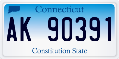 CT license plate AK90391
