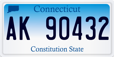 CT license plate AK90432