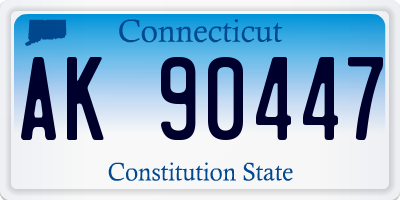 CT license plate AK90447