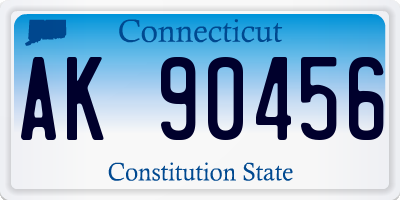 CT license plate AK90456