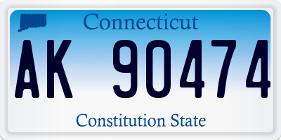 CT license plate AK90474
