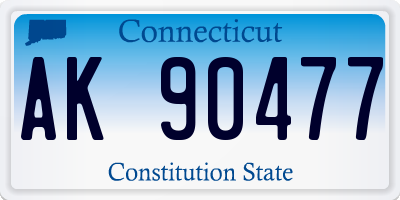 CT license plate AK90477