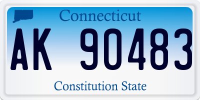 CT license plate AK90483
