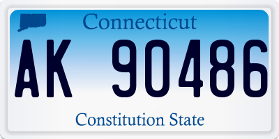 CT license plate AK90486