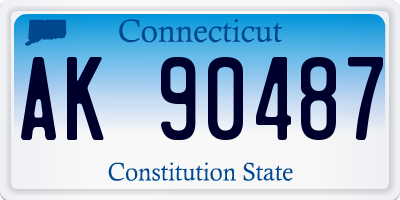 CT license plate AK90487