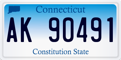 CT license plate AK90491