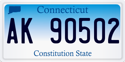 CT license plate AK90502