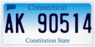 CT license plate AK90514
