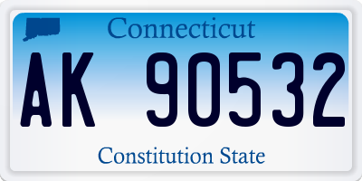 CT license plate AK90532