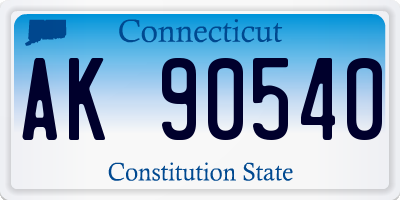 CT license plate AK90540