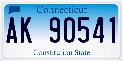 CT license plate AK90541