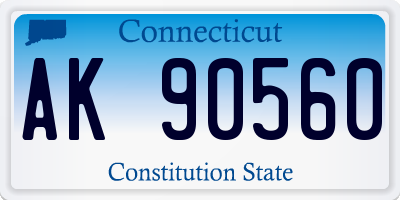 CT license plate AK90560