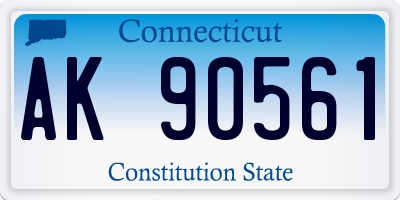 CT license plate AK90561
