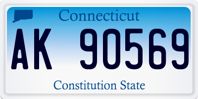 CT license plate AK90569