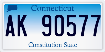 CT license plate AK90577