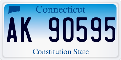 CT license plate AK90595