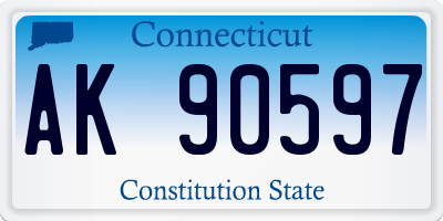 CT license plate AK90597