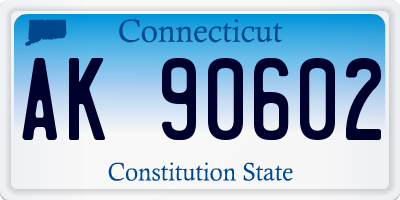 CT license plate AK90602