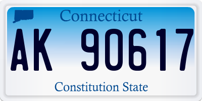 CT license plate AK90617