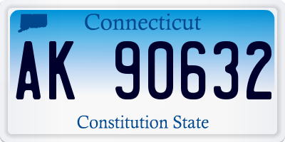 CT license plate AK90632