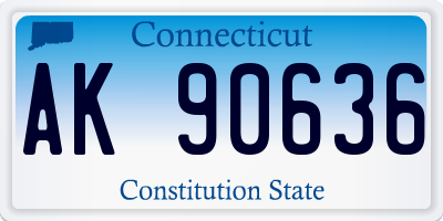 CT license plate AK90636