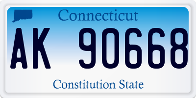 CT license plate AK90668