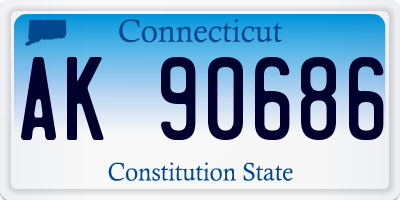 CT license plate AK90686
