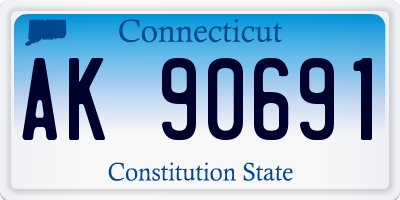 CT license plate AK90691