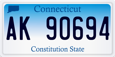 CT license plate AK90694