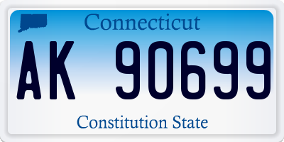 CT license plate AK90699